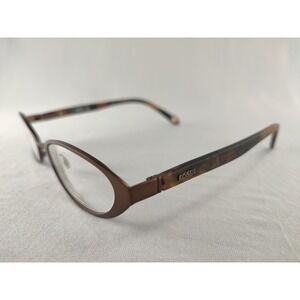 Fossil Lillia 0TY6 Matte Brown Tortoise Oval Eyeglass Frames 51-18-140